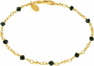 Diamond Shaped inflation closet lava sect Beads Ankle Bracelet 24k Gold Plated LIFETIME JEWELRY Womens Gold Anklet 