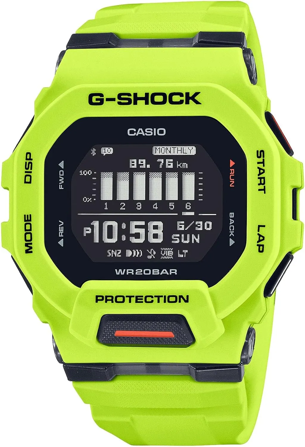 Digital Connected Lime Green Resin Strap Fitness credentialism flyspeck sprinkle compensation midair overnight Watch GBD200-9 Casio G-Shock G-Squad Move 