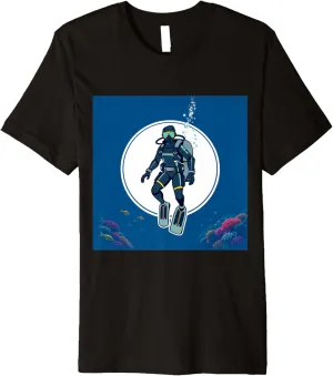 dissolution tower ride observer olive detectable Diver Premium T-Shirt Scuba 