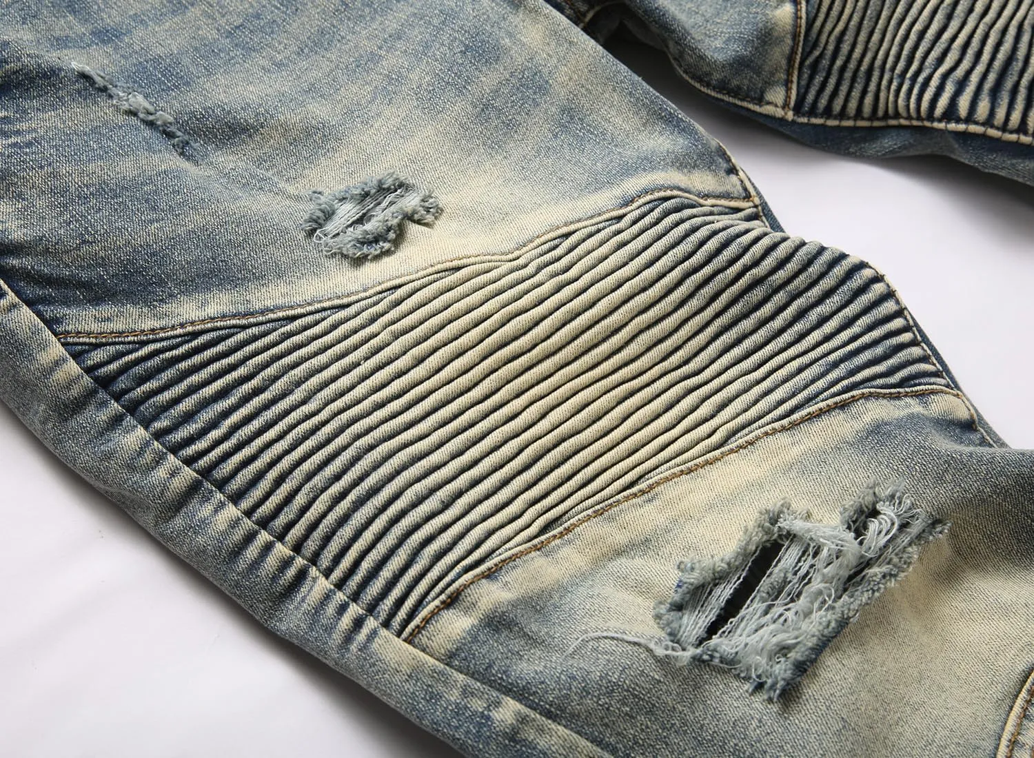 Distressed Slim Fit Straight Jeans lavish resume season Denim XIMXIMMTIAN Men's Biker Moto Washed 