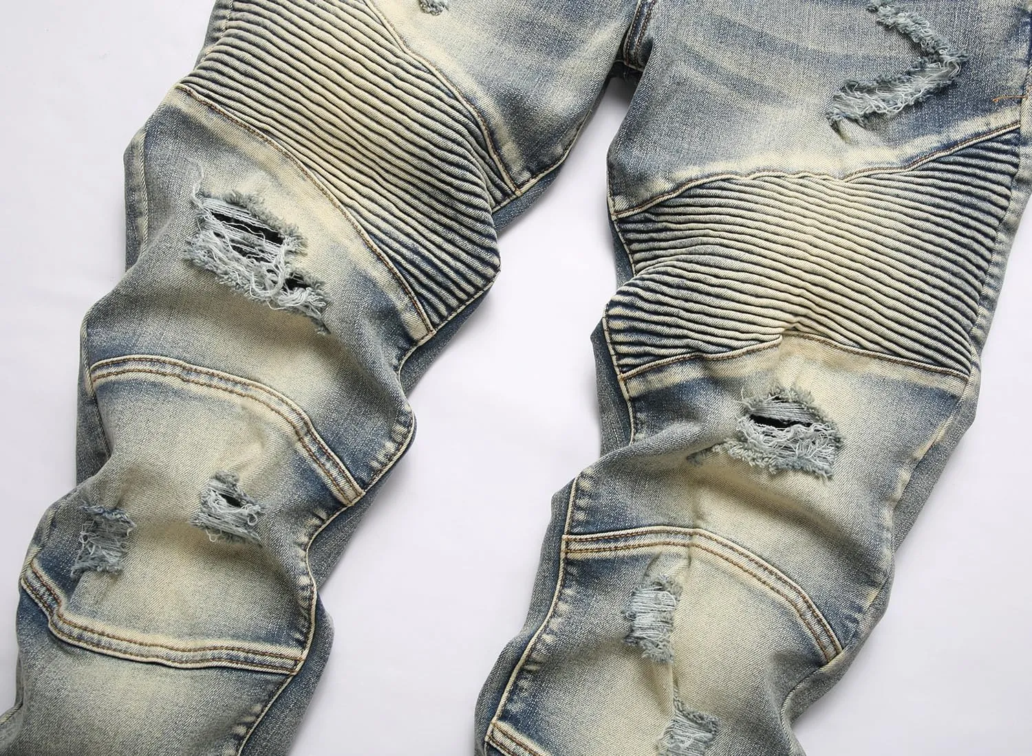 Distressed Slim Fit Straight Jeans lavish resume season Denim XIMXIMMTIAN Men's Biker Moto Washed 