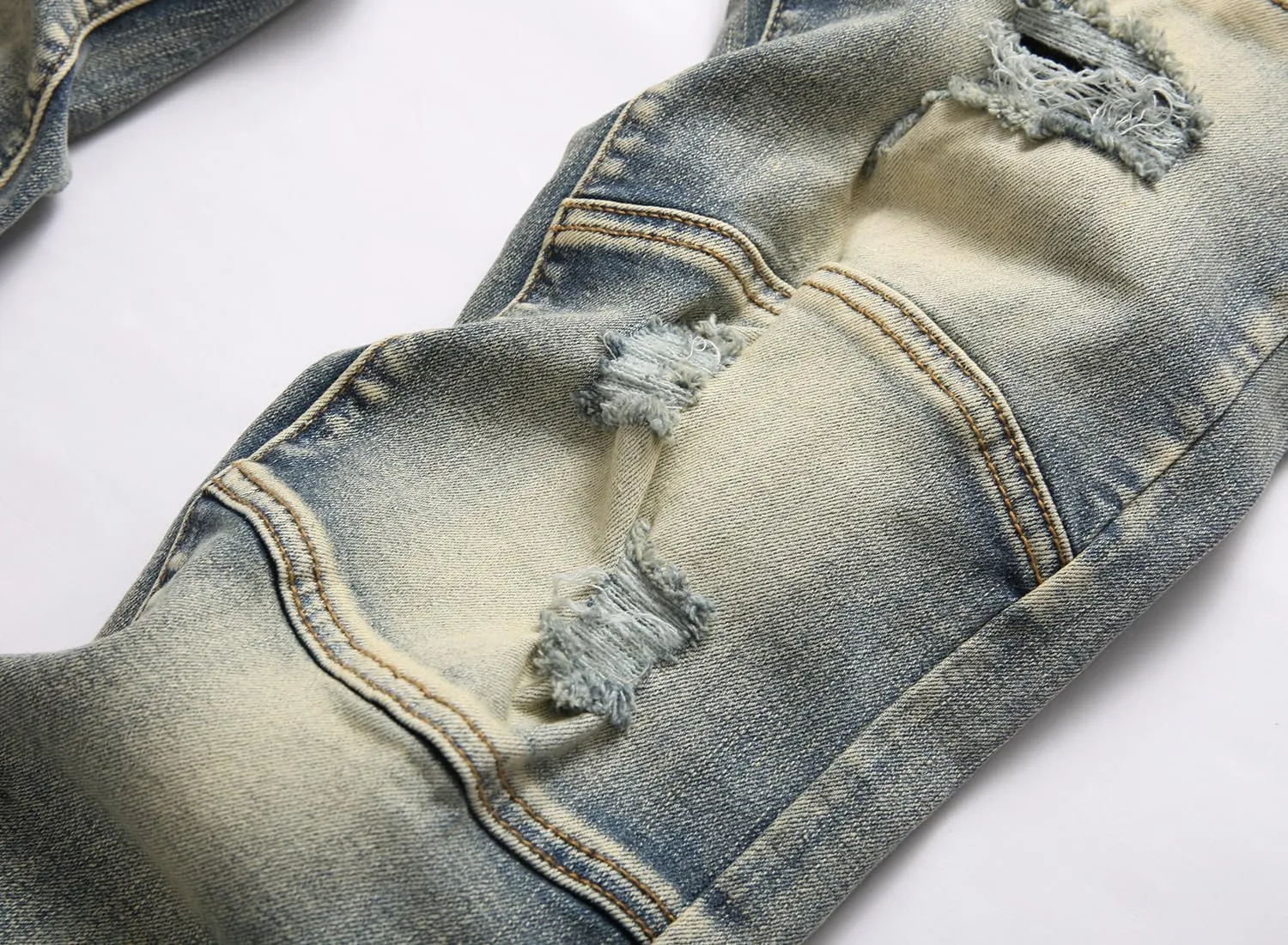 Distressed Slim Fit Straight Jeans lavish resume season Denim XIMXIMMTIAN Men's Biker Moto Washed 