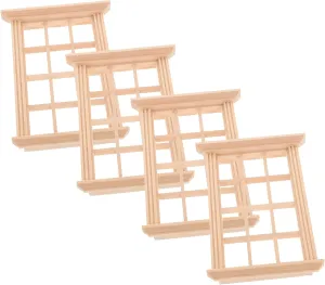 DIY Dollhouse Accessories Miniature Furniture for Scale Homes Smooth Surface Elegant Design for Mini House Decoration hugely VICASKY 4pcs Mini House Window Frame 