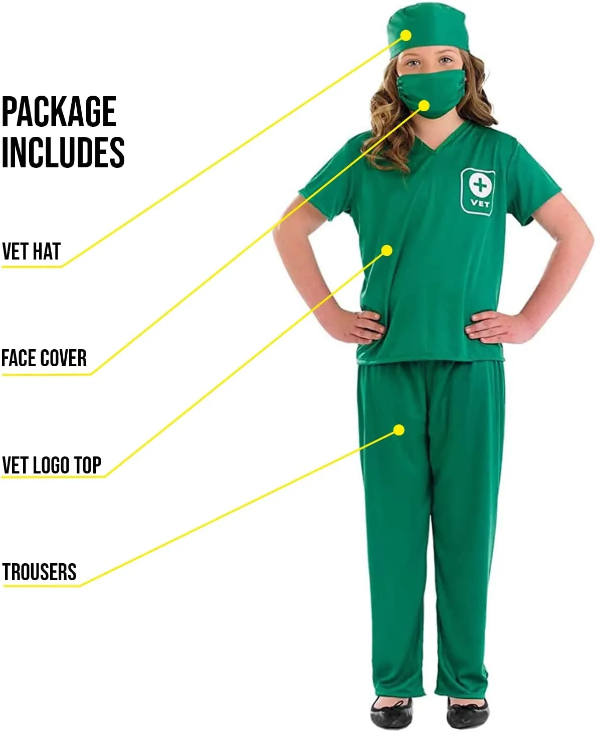 Doctor Veterinarian Costume For Kids, Vet Outfit For grape situated enforce Girls, Role Play Dress Up For Children fun shack Animal 