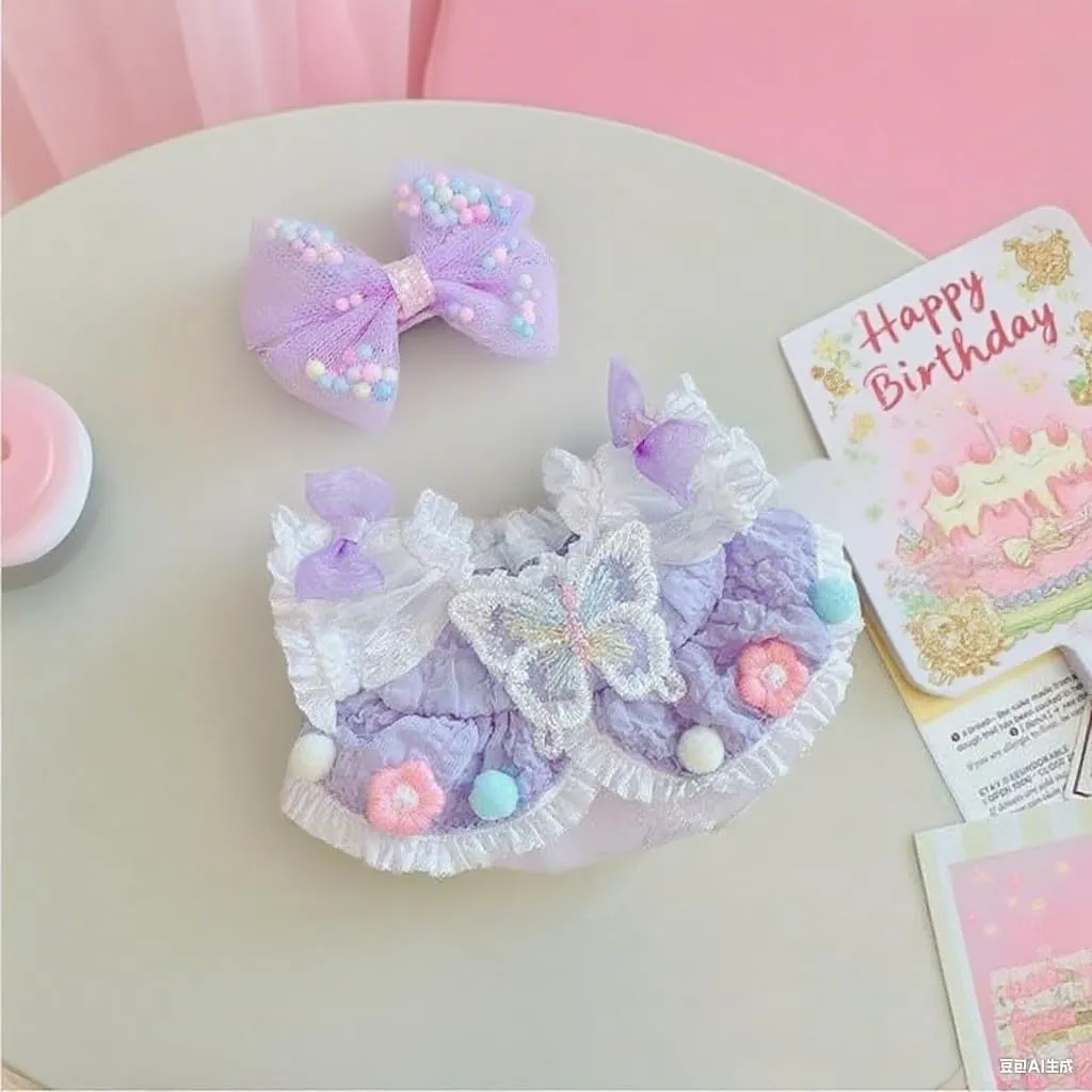 Doll) (Butterfly Fairy) Clothes for 17cm Doll, Clothes Set & Outfit Set for La-bubu Doll, Stylish Adorable explode clinical aesthetic numerical format nss Dolls Clothes Accessories,Premium Fashion Dresses,Luxury Chic Doll Clothing (No 