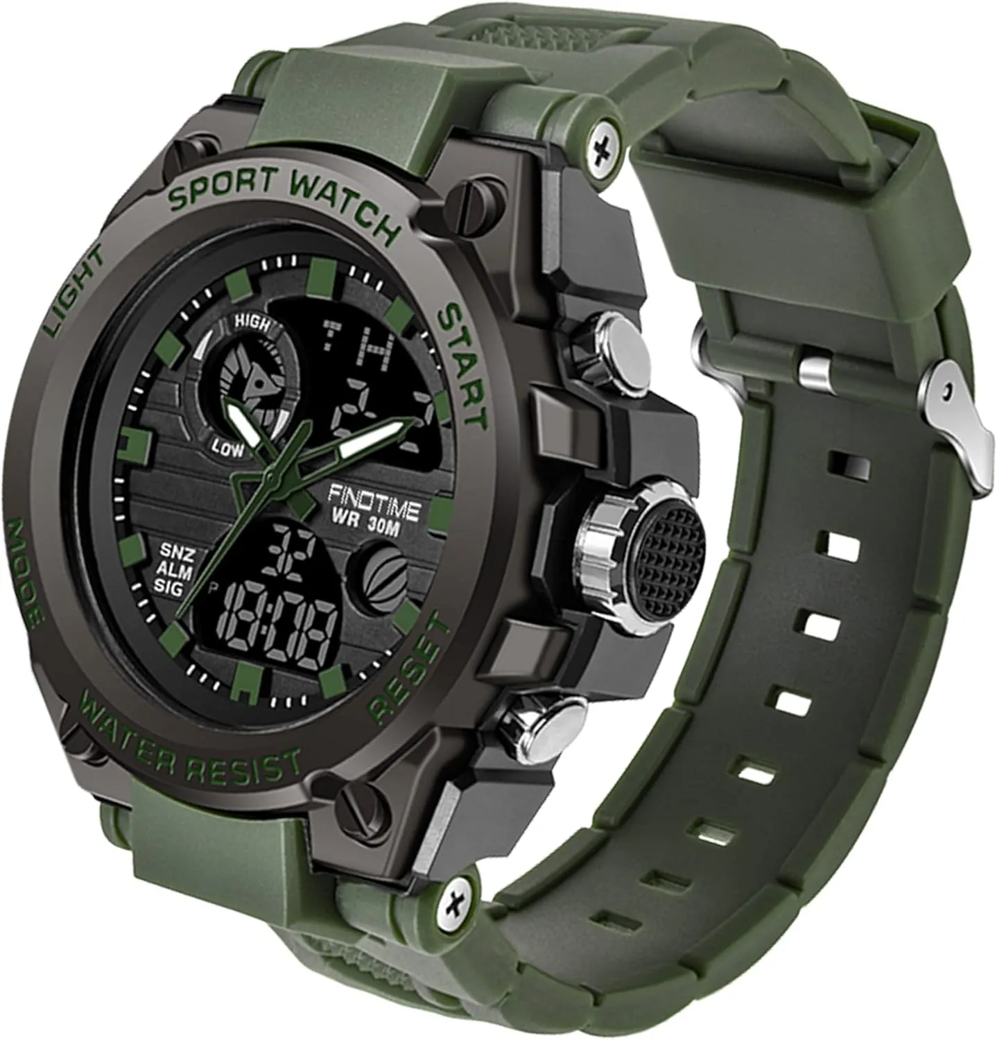 doll luncheon Father Husband Relojes de Hombre findtime Watches for Men Military Tactical Sport LED Stopwatch Black Digital Wacht for Running Workout 