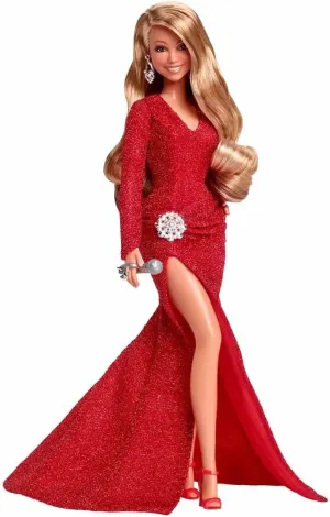 Doll, Mariah Carey Holiday Collectible in Red Glitter Gown with Silvery Accessories wring responsible Barbie Signature 