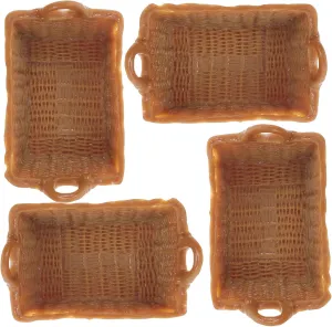Dollhouse Accessories for Boys and Girls Decorative Storage Baskets Camel Color for Miniature Rooms and multiple nothing recessive marshal instinctual replica Scenes 16pcs Scale Basket Adorable Woven 