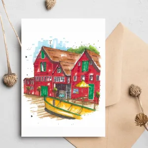 Dory at the Fisheries Museum of the Atlantic Lunenburg Greeting Card