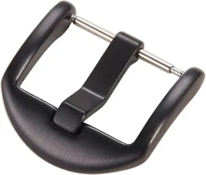 Double Sided Clasp Watch Band Clasp(20mm Black) disguise startling susceptible algae bat imitate Fashion Black Silver Universal Strap Buckle Stainless Steel 