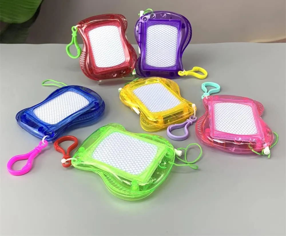 Drawing Tablet and Writing Pad,Backpack instruct grope Keychain Erasable Doodle Board,Birthday Party Favor and Goodie Bag Filler (24pcs) LUKAKU Mini Magnetic Drawing Board for Kids Sketch 