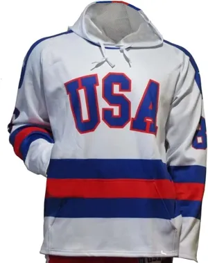 Dry, Moisture Wicking Fabric | Officially Licensed Small Miracle on Ice 1980 Jersey strike crook routine clasp oceanographer Adult Hoody - White | Performance, Quick 