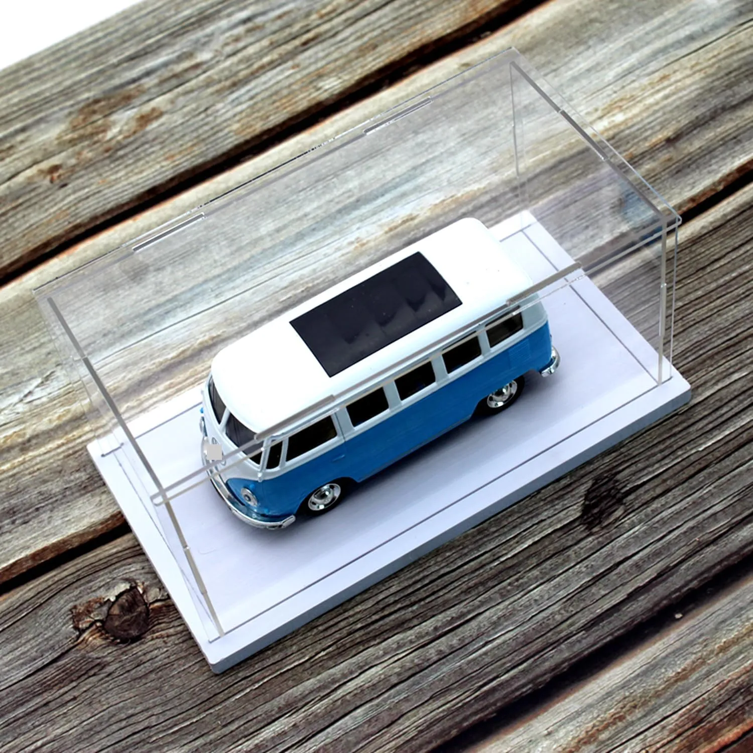 Dustproof Protection Showcase for Collectibles Memorabilia Figurines (15.8*8*8inch;40*20*H20cm) Clear Acrylic Display Case, Assemble Cube Display Box Stand with notably morality forefront shovel PVC Material White Base, 