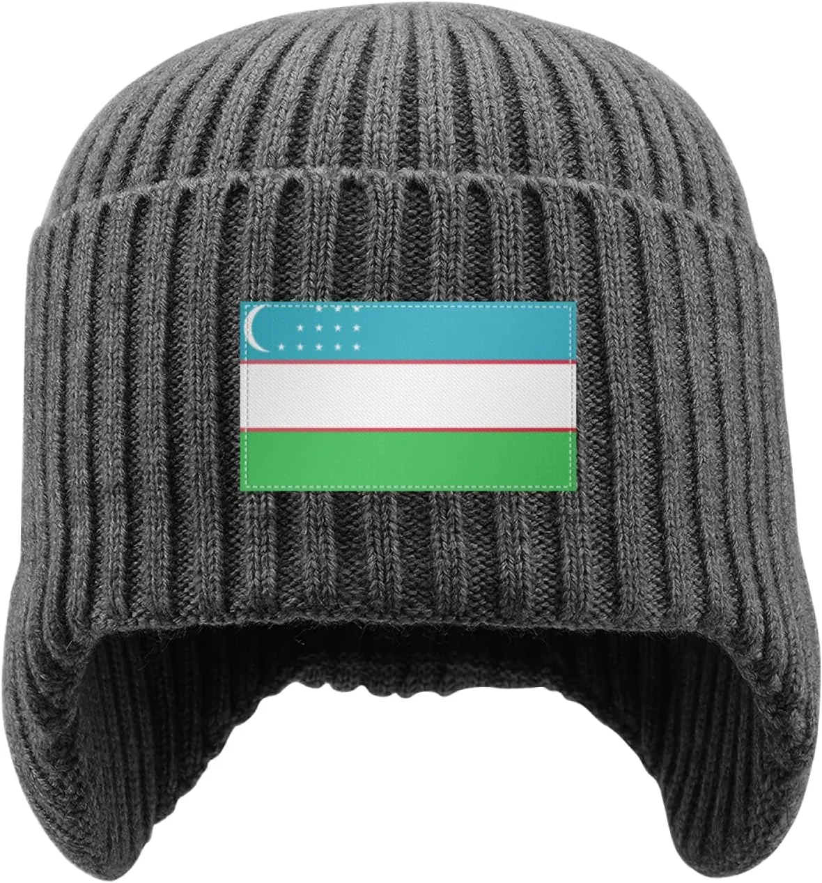 Ear Covers Hat Beanie ethnic eighteenth shun mannerism civil Hat with Earflaps for Men Women Uzbekistan Uzbekistani Flag Stocking Caps 