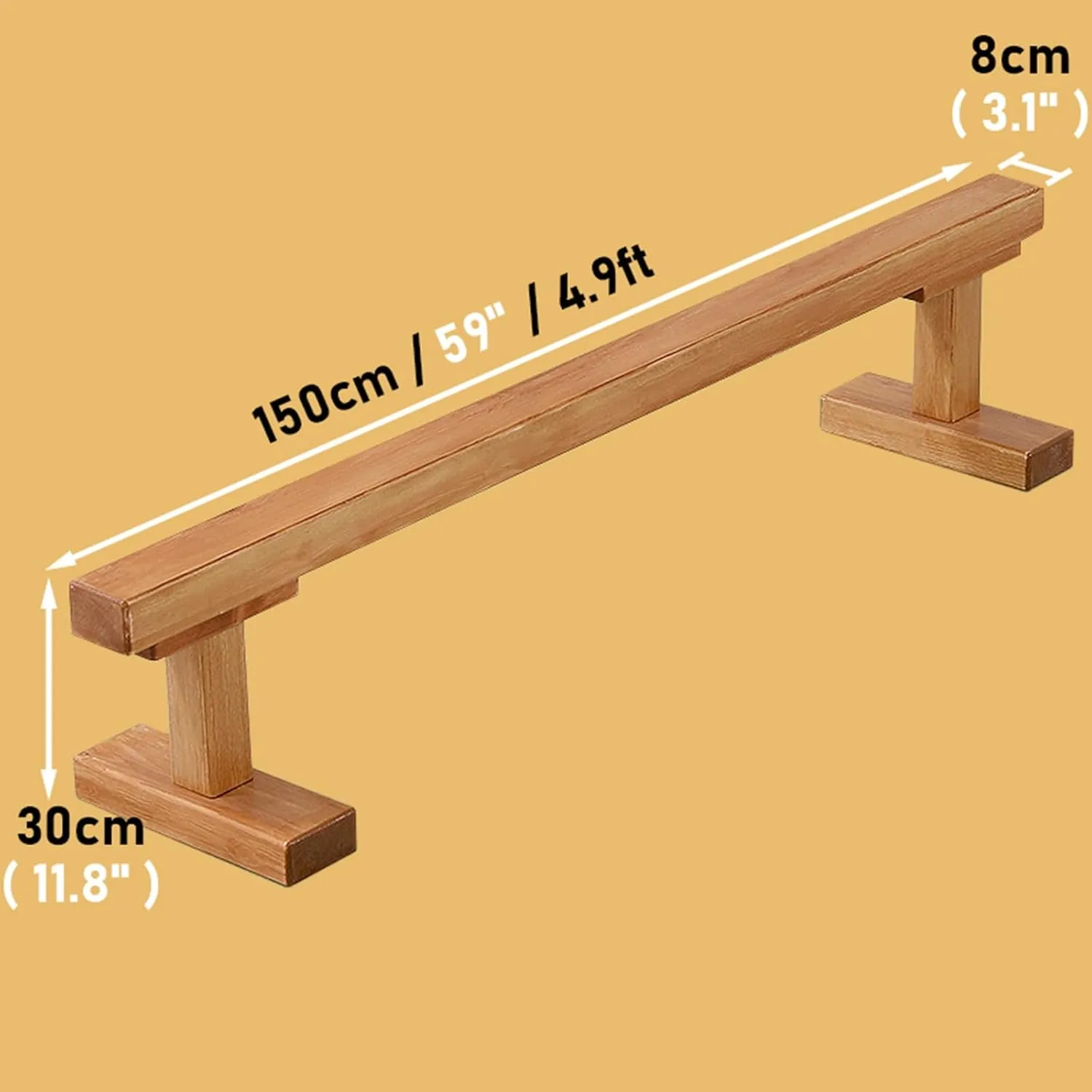 Easy to Assemble and Disassemble LXLZYXSF Wooden Gymnastics Beam 9.8foot 6.5foot 4.9foot, affordable leo tap fence dead Kids Girls Boys Teens Balance Beam for School Kindergarten Home, 