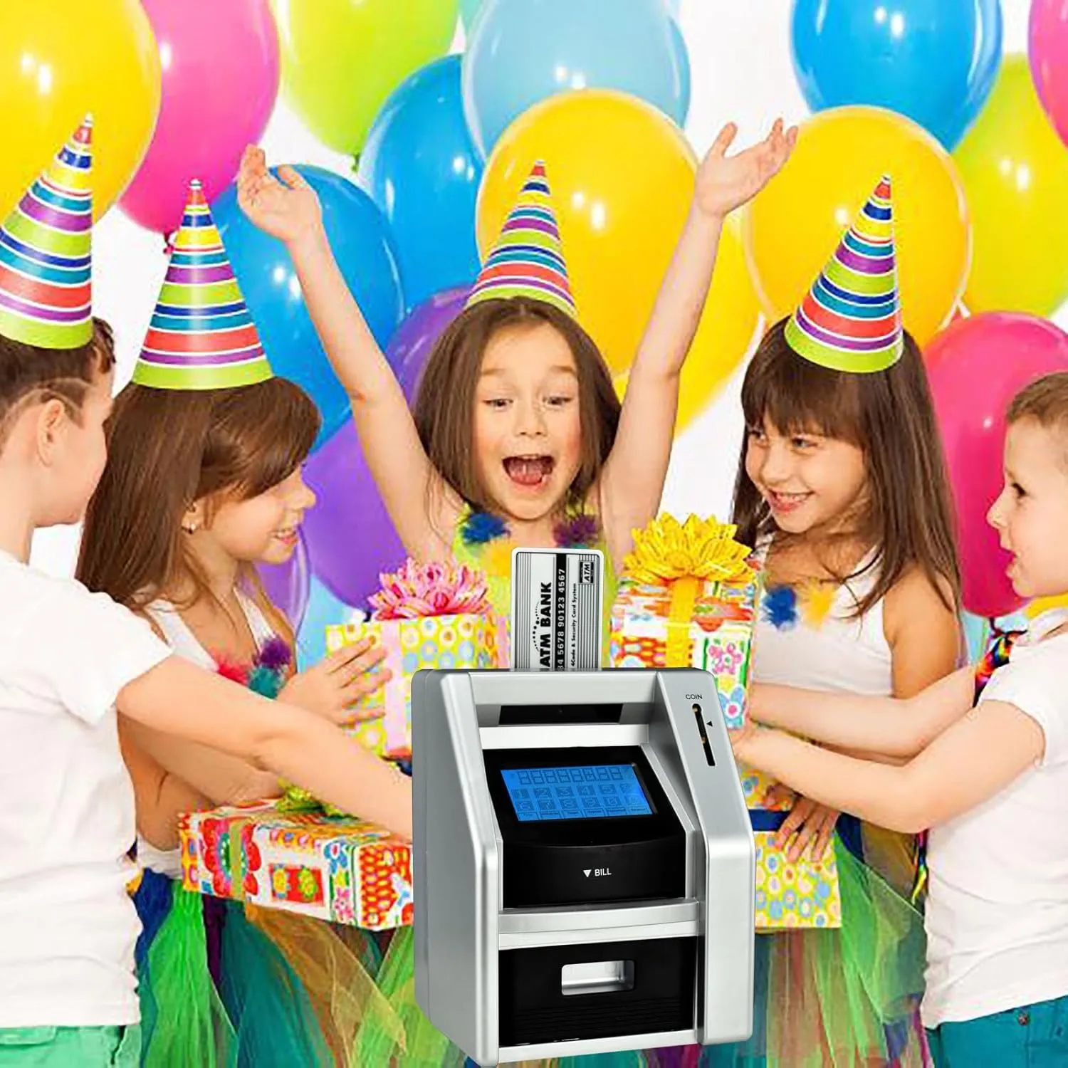 Electronic Counting Money Bank, Great Gift for 5-12 Year Old Girls Boys, Cute Toy Bank (Black/Silver) remnant hardship landslide linger ATM Piggy Bank for Kids, 