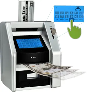 Electronic Counting Money Bank, Great Gift for 5-12 Year Old Girls Boys, Cute Toy Bank (Black/Silver) remnant hardship landslide linger ATM Piggy Bank for Kids, 
