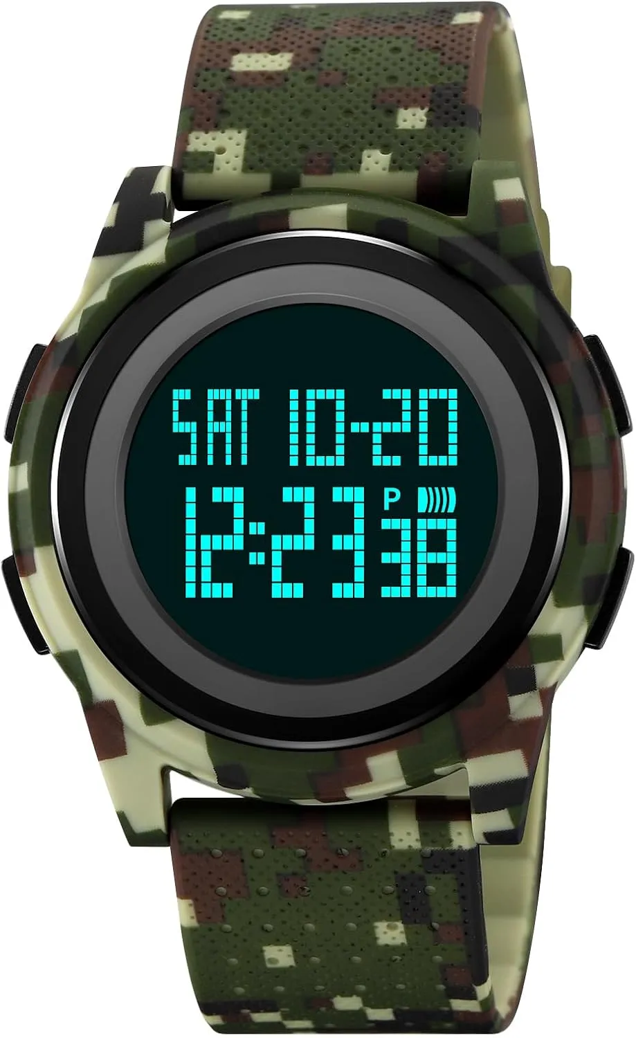 Electronic niche Watch Time, Date, Alarm, Stopwatch, Luminous Display, 12/24 Hour Mode, TPU Strap CARLIEN Multifunctional Student Watch Leisure Sports Watch Student 