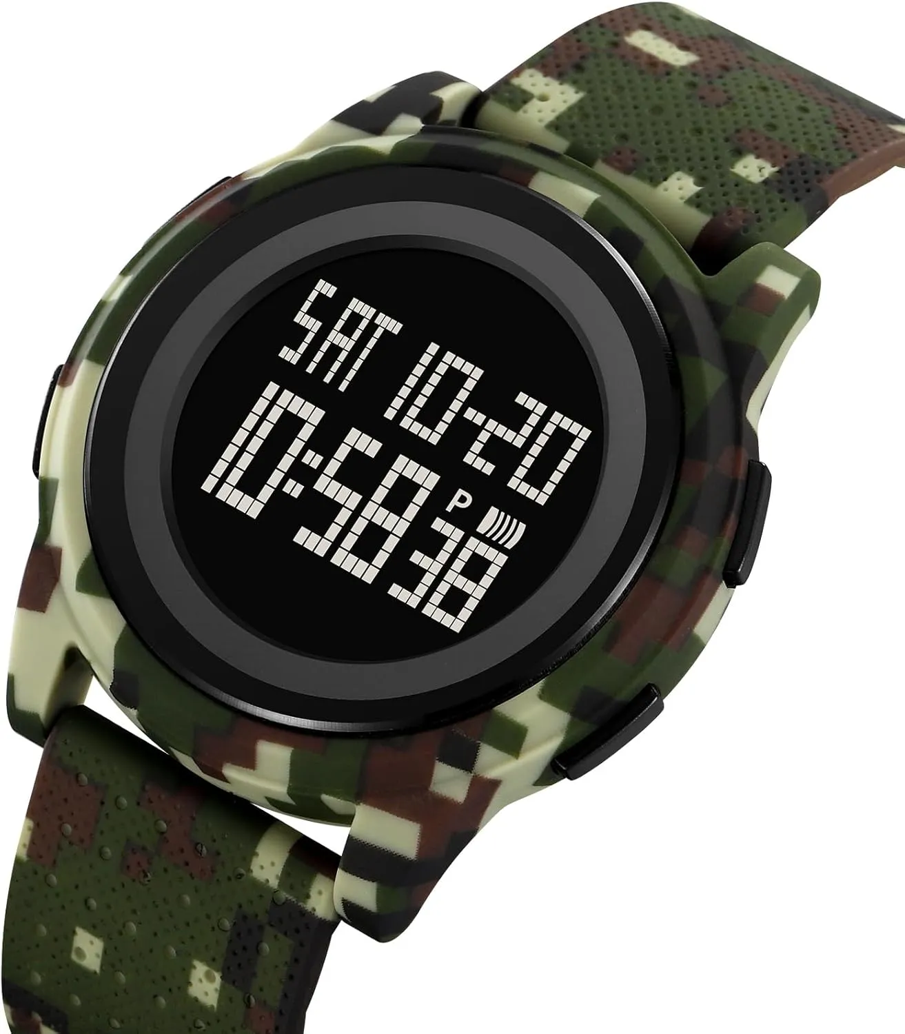 Electronic niche Watch Time, Date, Alarm, Stopwatch, Luminous Display, 12/24 Hour Mode, TPU Strap CARLIEN Multifunctional Student Watch Leisure Sports Watch Student 