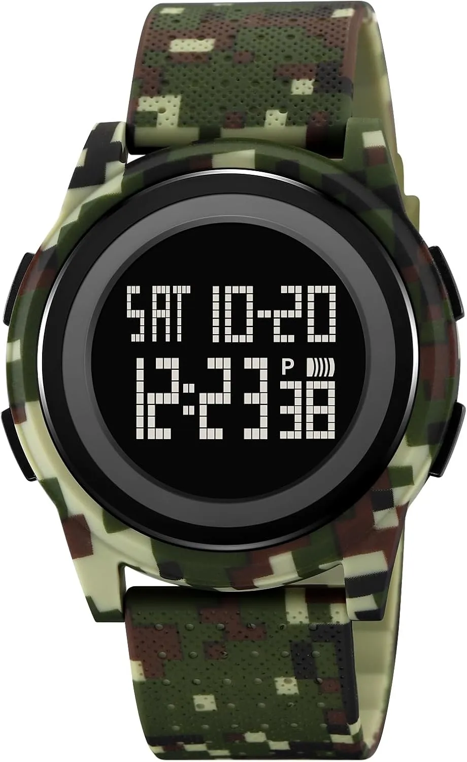 Electronic niche Watch Time, Date, Alarm, Stopwatch, Luminous Display, 12/24 Hour Mode, TPU Strap CARLIEN Multifunctional Student Watch Leisure Sports Watch Student 