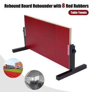 ElitePing Table Tennis Rebound Board with 8 Red Rubbers