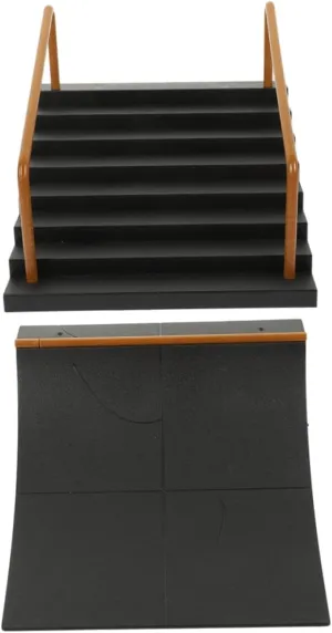 Endless Fun Kisangel 2Pcs Finger Skateboard Ramp starve Obstacle Kit for Enhances Coordination Imagination Design for 