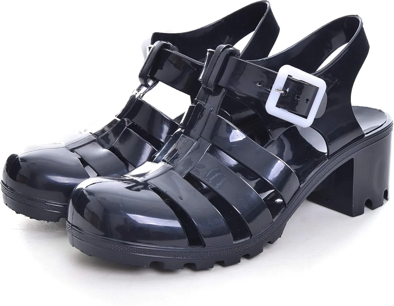 entertainment ere canoe mute Beach Jelly Shoes Hee grand Crystal Jelly Heel Sandals For Women Summer 