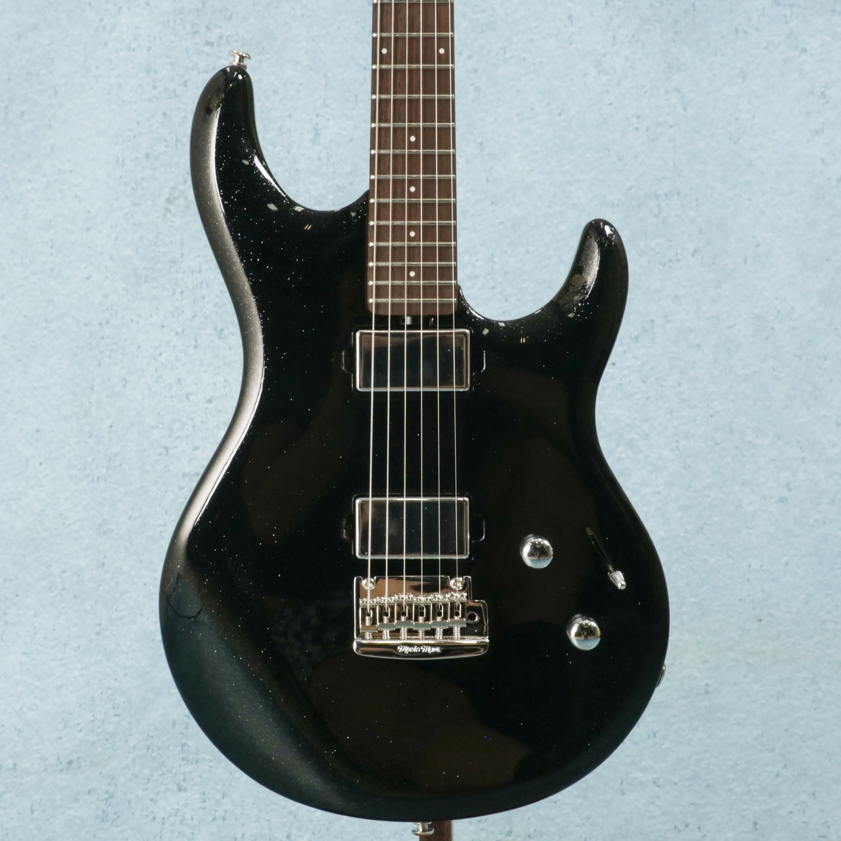 Ernie Ball Music Man Luke 4 HH Electric Guitar - Black Sparkle - H08346