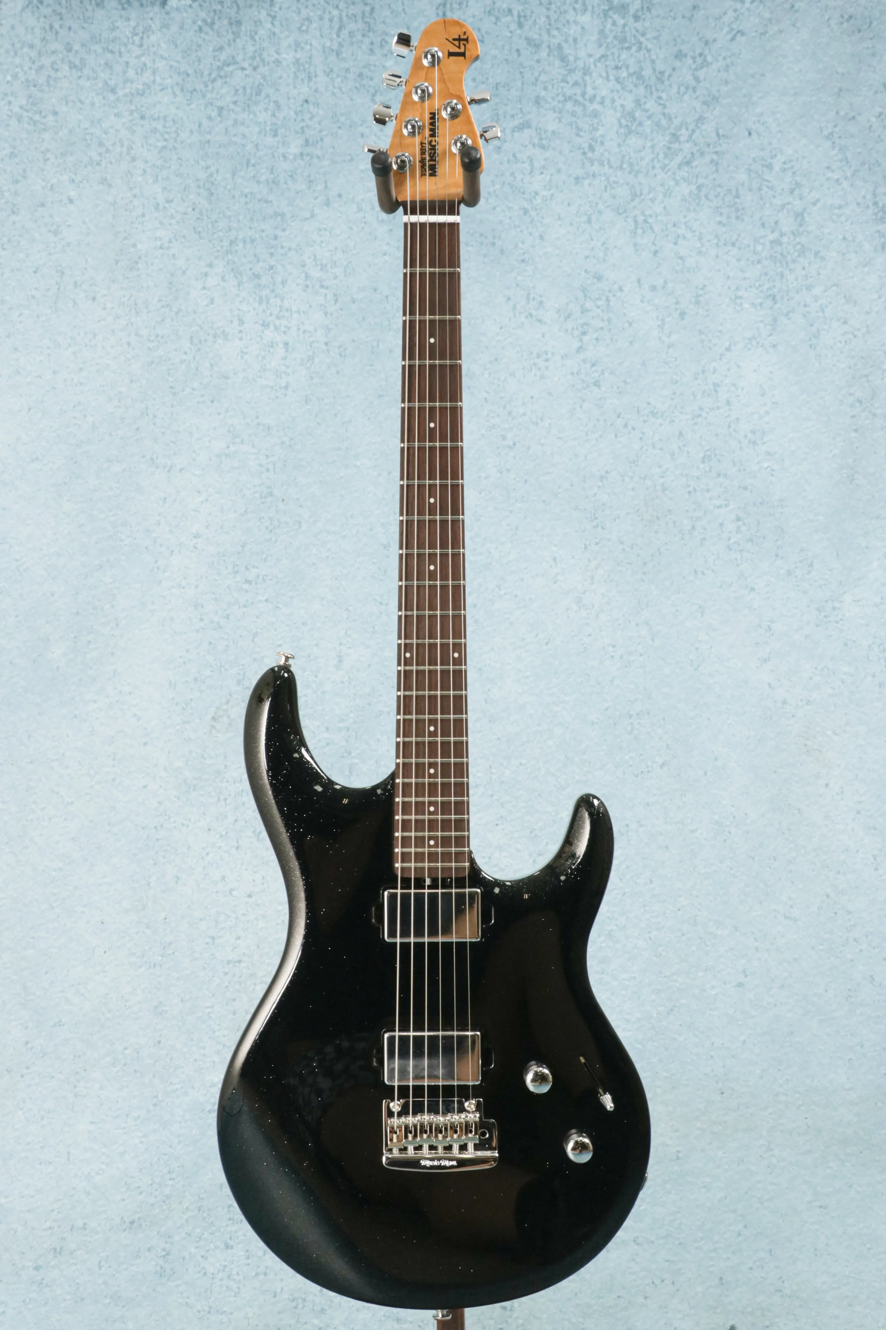 Ernie Ball Music Man Luke 4 HH Electric Guitar - Black Sparkle - H08346