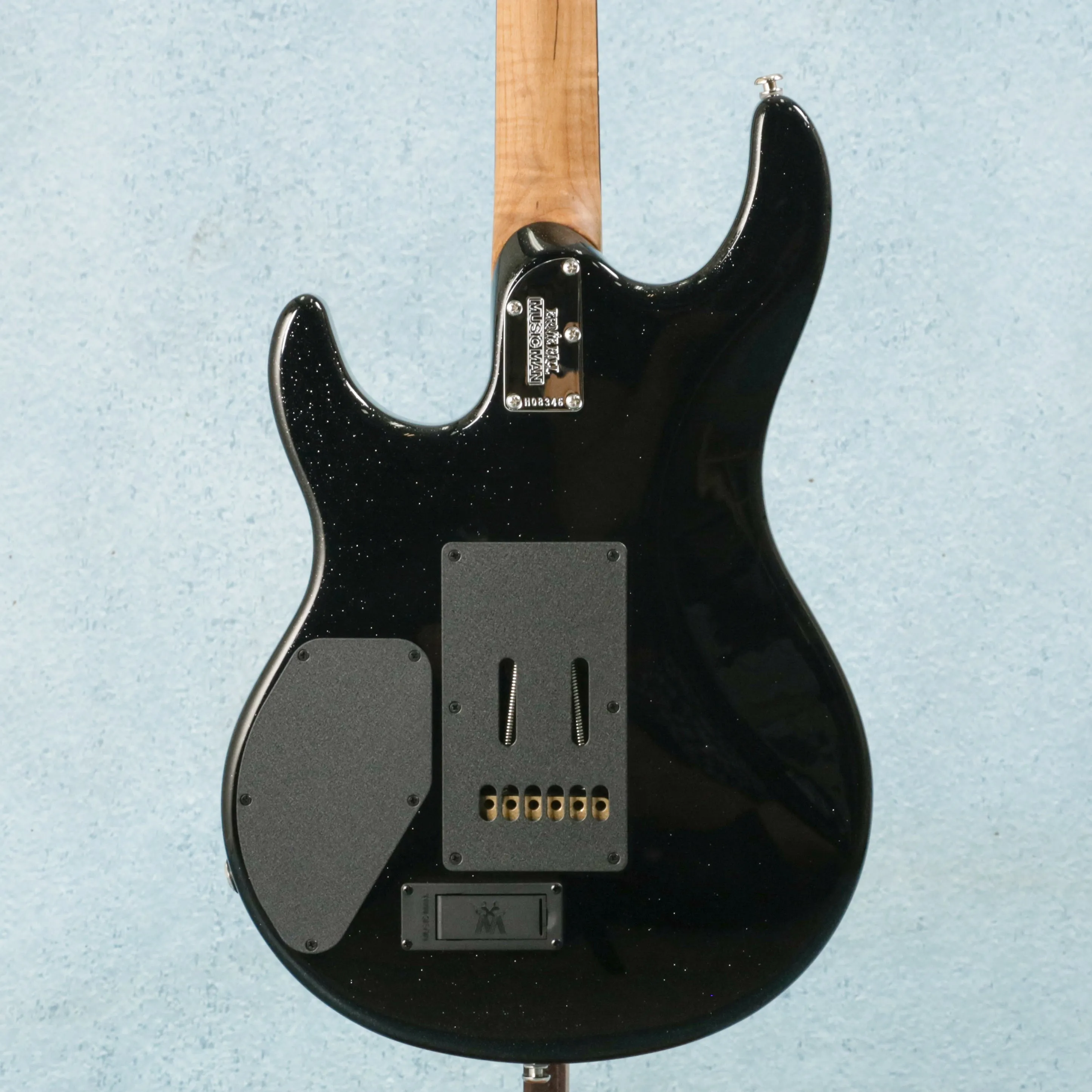 Ernie Ball Music Man Luke 4 HH Electric Guitar - Black Sparkle - H08346