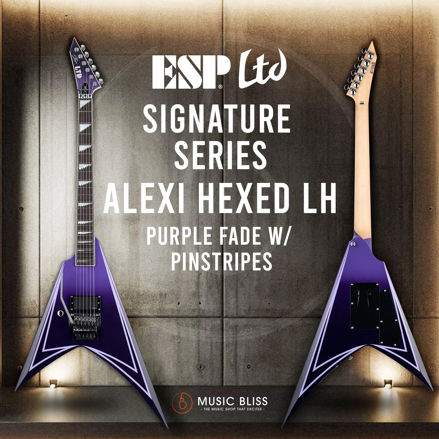 ESP LTD Alexi Hexed Left-handed Electric Guitar - Purple Fade