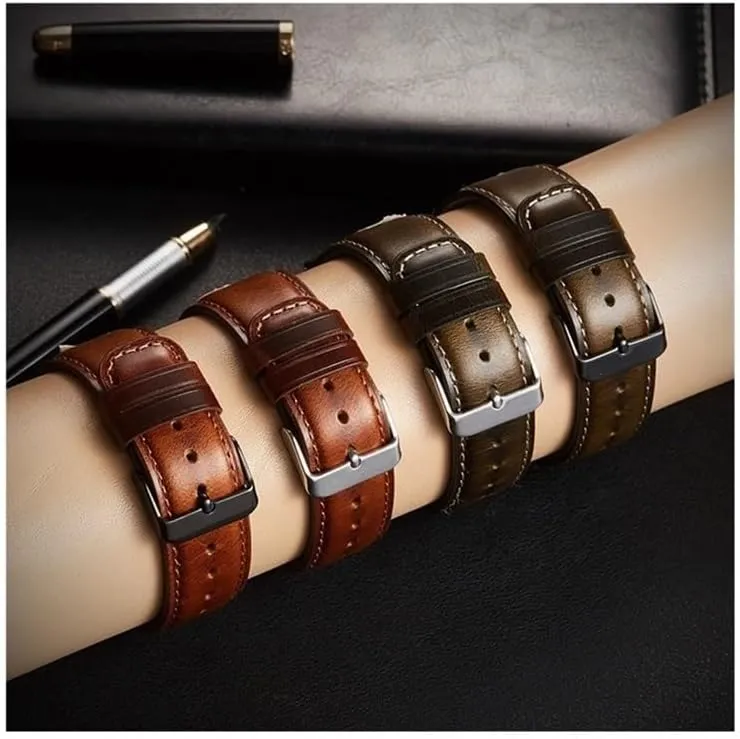 essence indicate needless situate lower Strap Belt For 5 Pro 45mm 20mm Genuine Leather Band Suitable for Samsung galaxy active 2 40 44mm 4 Classic 42 46mm Quick Release Bracelet 