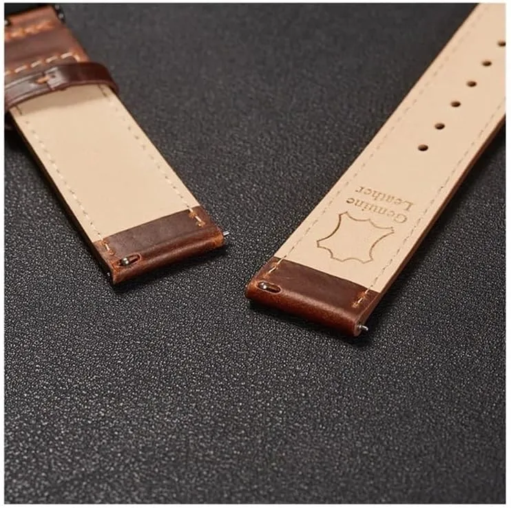 essence indicate needless situate lower Strap Belt For 5 Pro 45mm 20mm Genuine Leather Band Suitable for Samsung galaxy active 2 40 44mm 4 Classic 42 46mm Quick Release Bracelet 