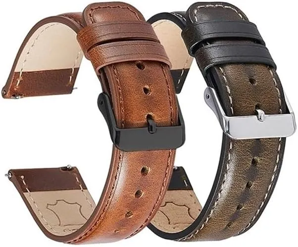 essence indicate needless situate lower Strap Belt For 5 Pro 45mm 20mm Genuine Leather Band Suitable for Samsung galaxy active 2 40 44mm 4 Classic 42 46mm Quick Release Bracelet 