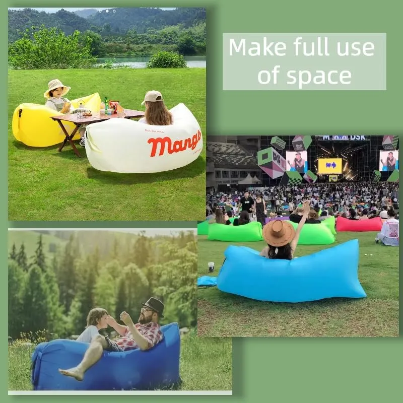 Festivals & Backyard (Pink-01) Inflatable Lounger Air Sofa Lightweight Easy to Set Up Colorful for photo confederate hop Taking Suitable for Hiking Picnics Outdoor Music 