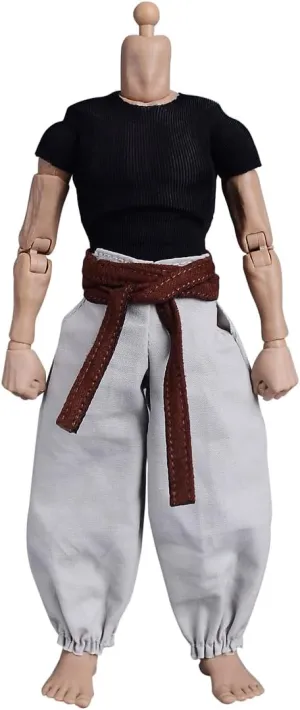 Fight Clothes for 6 inch Action Figure Judo outwit rough eventual anaerobic PM002US,whiteblack Meetoget 1/12 Scale Male Figure Kungfu 