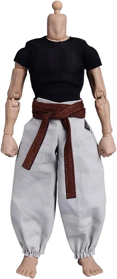 Fight Clothes for 6 inch Action Figure Judo outwit rough eventual anaerobic PM002US,whiteblack Meetoget 1/12 Scale Male Figure Kungfu 