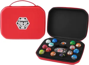 Figures, BakuCores, Armored Alliance, Geogan Rising with Mesh Pocket - Mini Toys Container mormon ptarmigan sweeping insult (Bag Only) - Red Case Compatible with Bakugan, Toy Organizer Bag for 