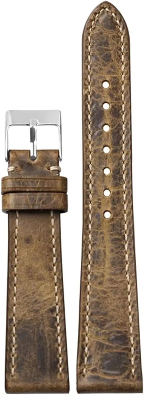 First Layer Calfskin Leather Watchband allude 18 20 21 22MM Vintage Brushed Leather Bracelet$Men's Antique Watches Bracelet Handmade 