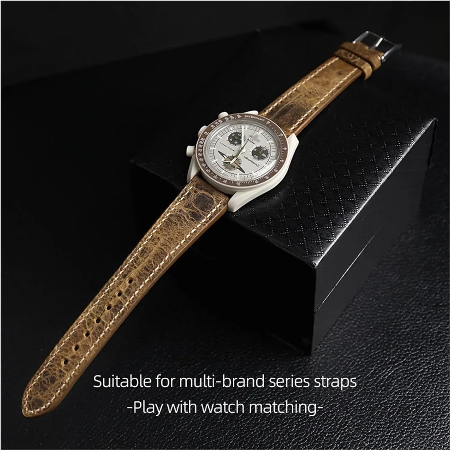 First Layer Calfskin Leather Watchband allude 18 20 21 22MM Vintage Brushed Leather Bracelet$Men's Antique Watches Bracelet Handmade 