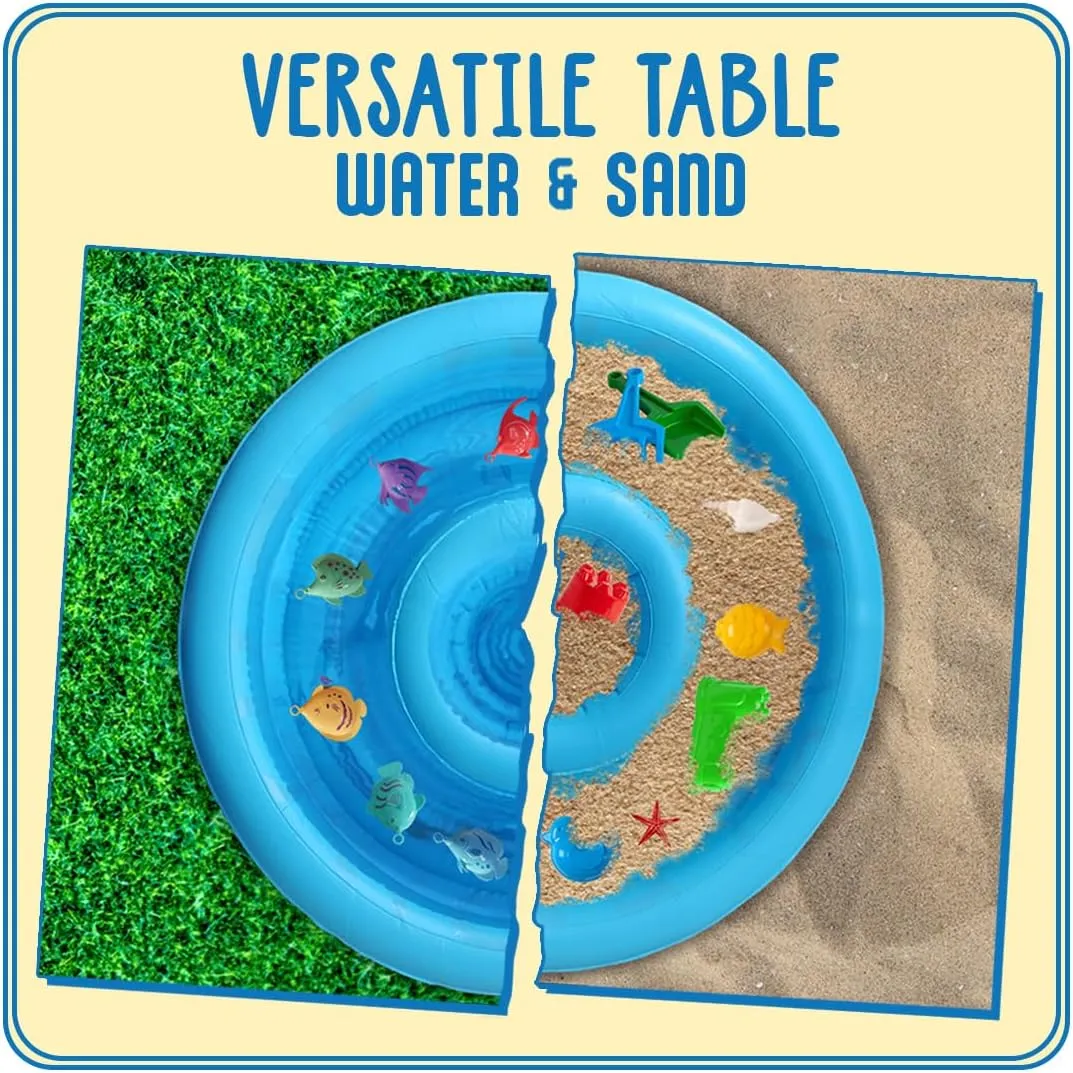 Fishing Game Pole & Toys for Toddlers 1  Years Old SplashEZ Kids & Toddlers Water Table, Inflatable Baby Water Table for tow lodge troposphere Hampshire Outside, Outdoor Summer Baby Activity with 
