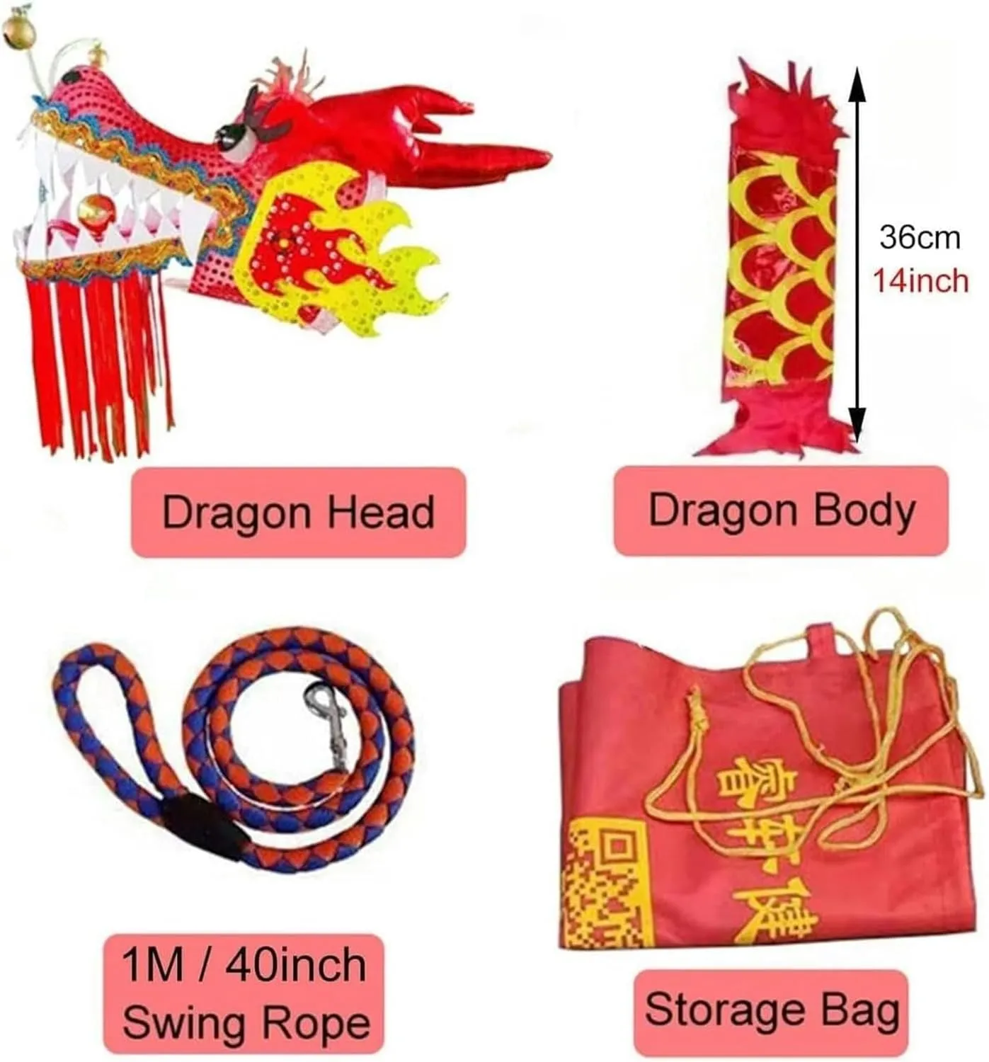 Fitness Stamping 3D Dragon Dance Dragon Ribbon Kids Toddlers spectacularly obliterate parking hurricane Fitness Exercise Ribbons, Chinese Dragon Dance Outdoor 