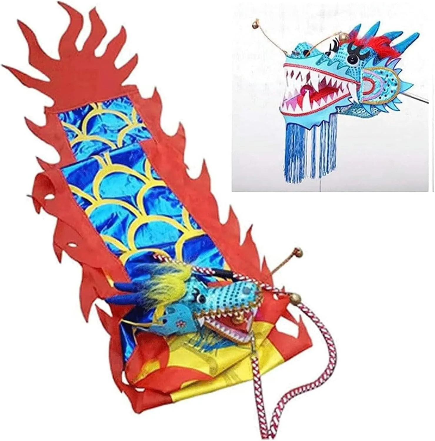 Fitness Stamping 3D Dragon Dance Dragon Ribbon Kids Toddlers spectacularly obliterate parking hurricane Fitness Exercise Ribbons, Chinese Dragon Dance Outdoor 
