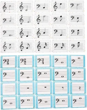 Flash Cards: Music Notation Cards - Musical Learning Tools For Children For Piano Violin Musical Theory Training Practice 80pcs inheritance Music Note 