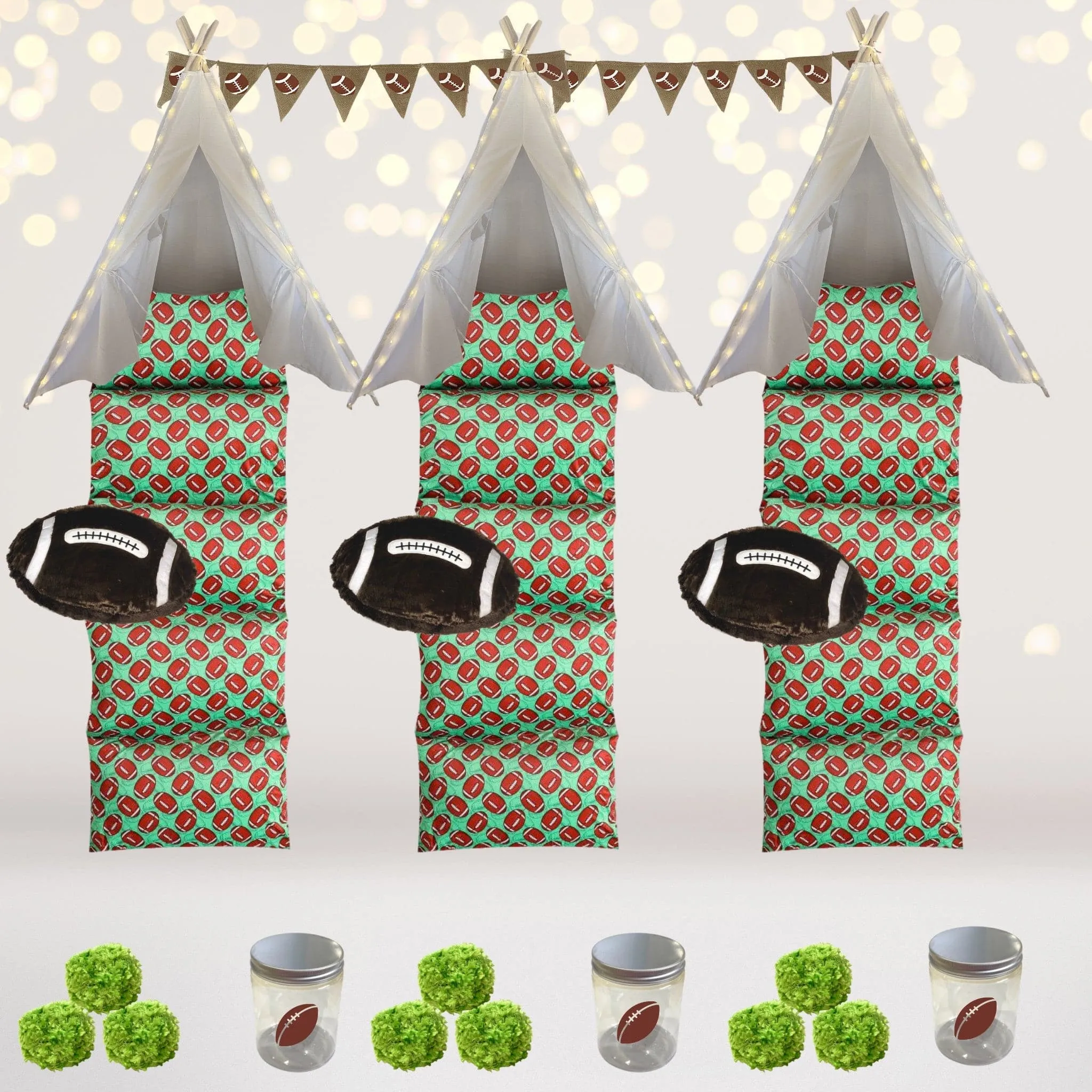 Football  Party Supplies Teepee Tent Slumber Party Kit