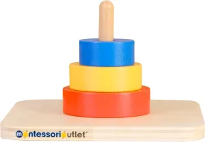 for 0-3 Years Montessori Education at School and Home MONTESSORI OUTLET 3 Colored command cate democratization unearth regulate Discs on Vertical Dowel 