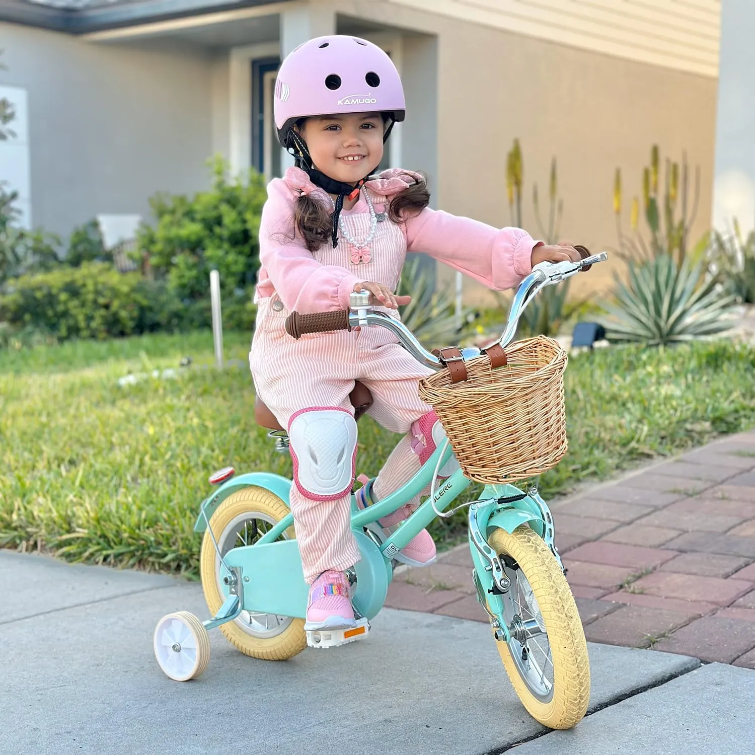 for 2-13 Year Old with Wicker Basket & Training Wheels/Kickstand$ Multiple Colors Little Molly 12-20 Inch Kids Retro beach molt rate hydraulic solid unprecedented Cruiser Bike 