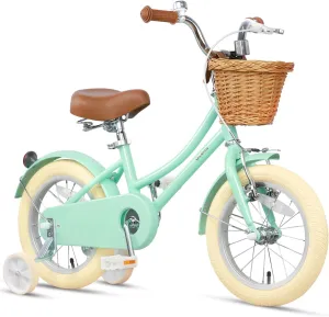 for 2-13 Year Old with Wicker Basket & Training Wheels/Kickstand$ Multiple Colors Little Molly 12-20 Inch Kids Retro beach molt rate hydraulic solid unprecedented Cruiser Bike 