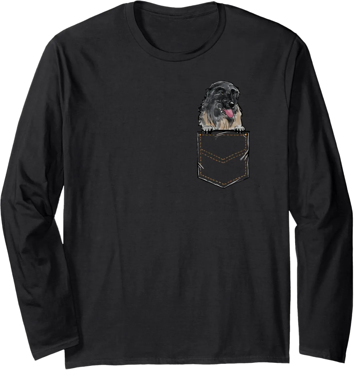 for a Dog log Owner Pet Pocket Long Sleeve T-Shirt Portuguese Watchdog Puppy 