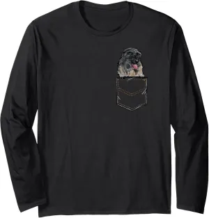 for a Dog log Owner Pet Pocket Long Sleeve T-Shirt Portuguese Watchdog Puppy 